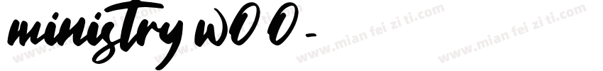 ministry w00字体转换